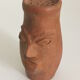 Artisanal terracotta terracotta salt shaker character head sculpture