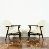 Type 300 190 Armchairs in Corduroy by H. Lis, 1960s, Set of 2