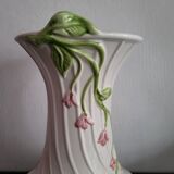 Vintage twisted barbotine vase