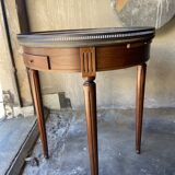 White marble hot water bottle table