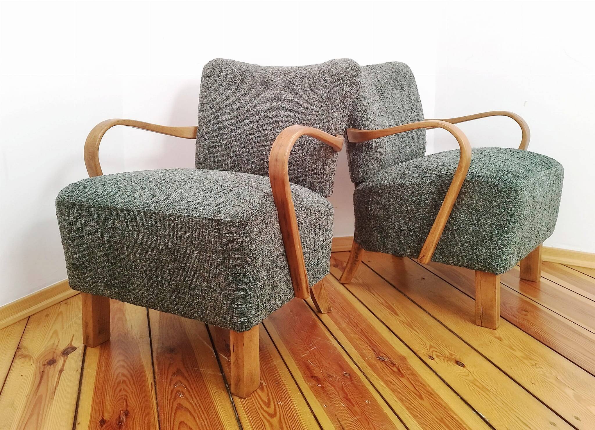 H 237 Armchairs by J. Halabala for Up Závody, Czechoslovakia, 1960s, Set of 2