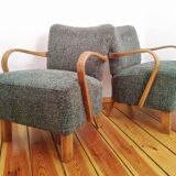 H 237 Armchairs by J. Halabala for Up Závody, Czechoslovakia, 1960s, Set of 2