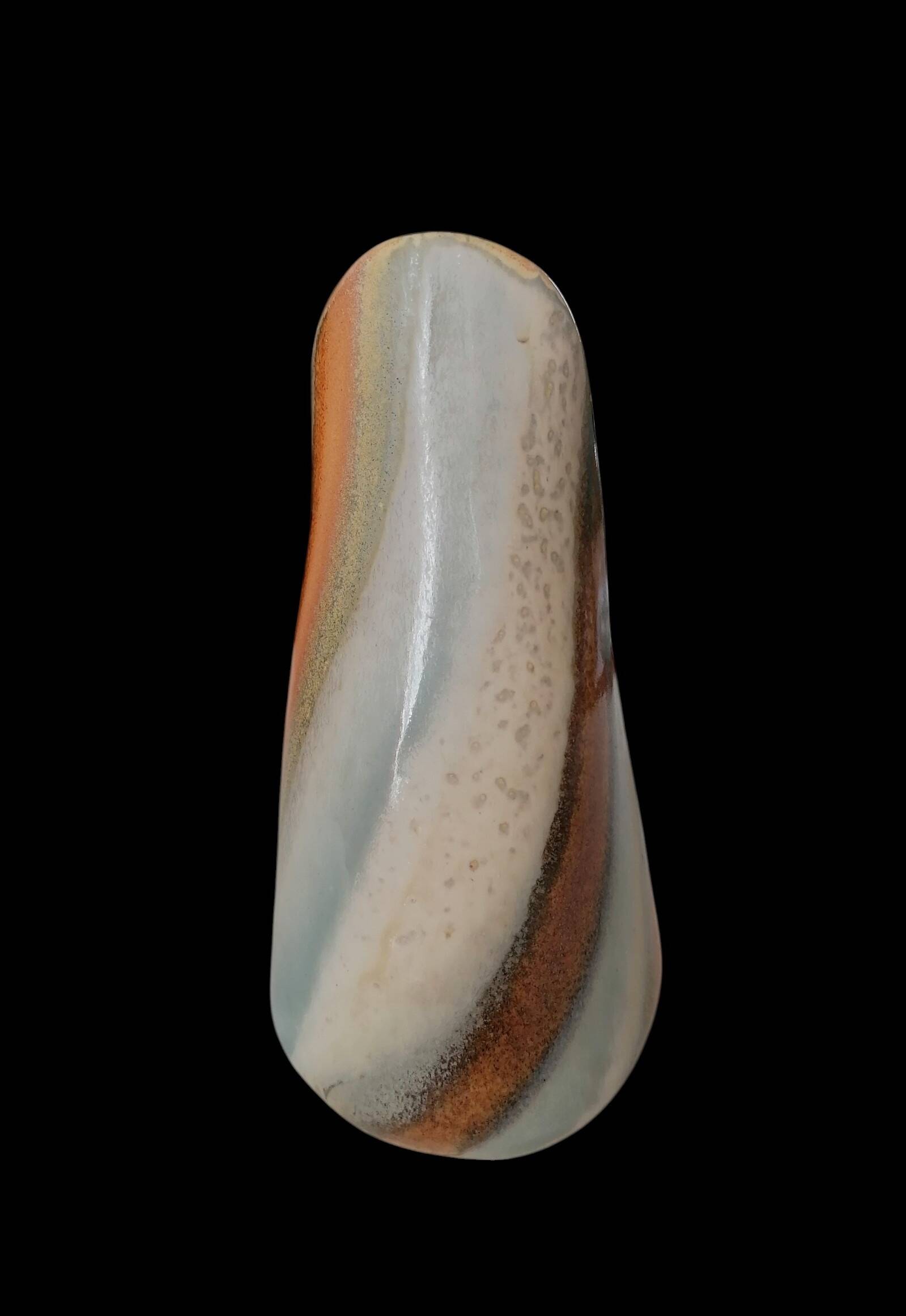 Glazed stoneware vase signed Marc Delattre, ceramicist.