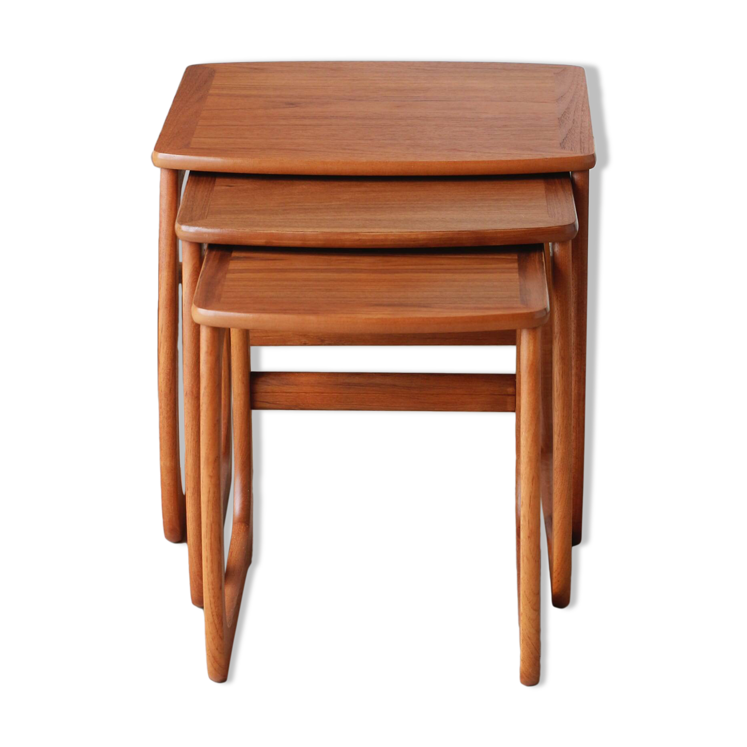 Vintage Teak Nesting Tables – 1960s Design | Nathan Furniture