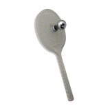 Apply tennis racket in 1980s Plexiglas