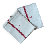 Set of 2 old linen tea towels
