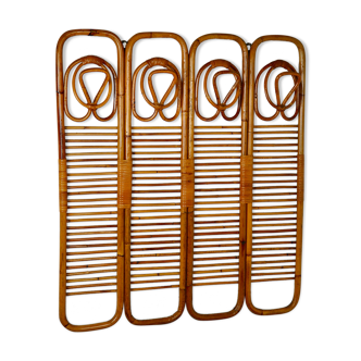 1960s Rattan coat hanger