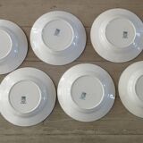 « Byzantin » - 6 assiettes creuses terre de fer St-Amand & Hamage