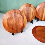 6 teak plates