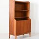 Scandinavian teak bookcase with hinged doors