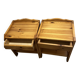 2 tables de chevet vintage en bois