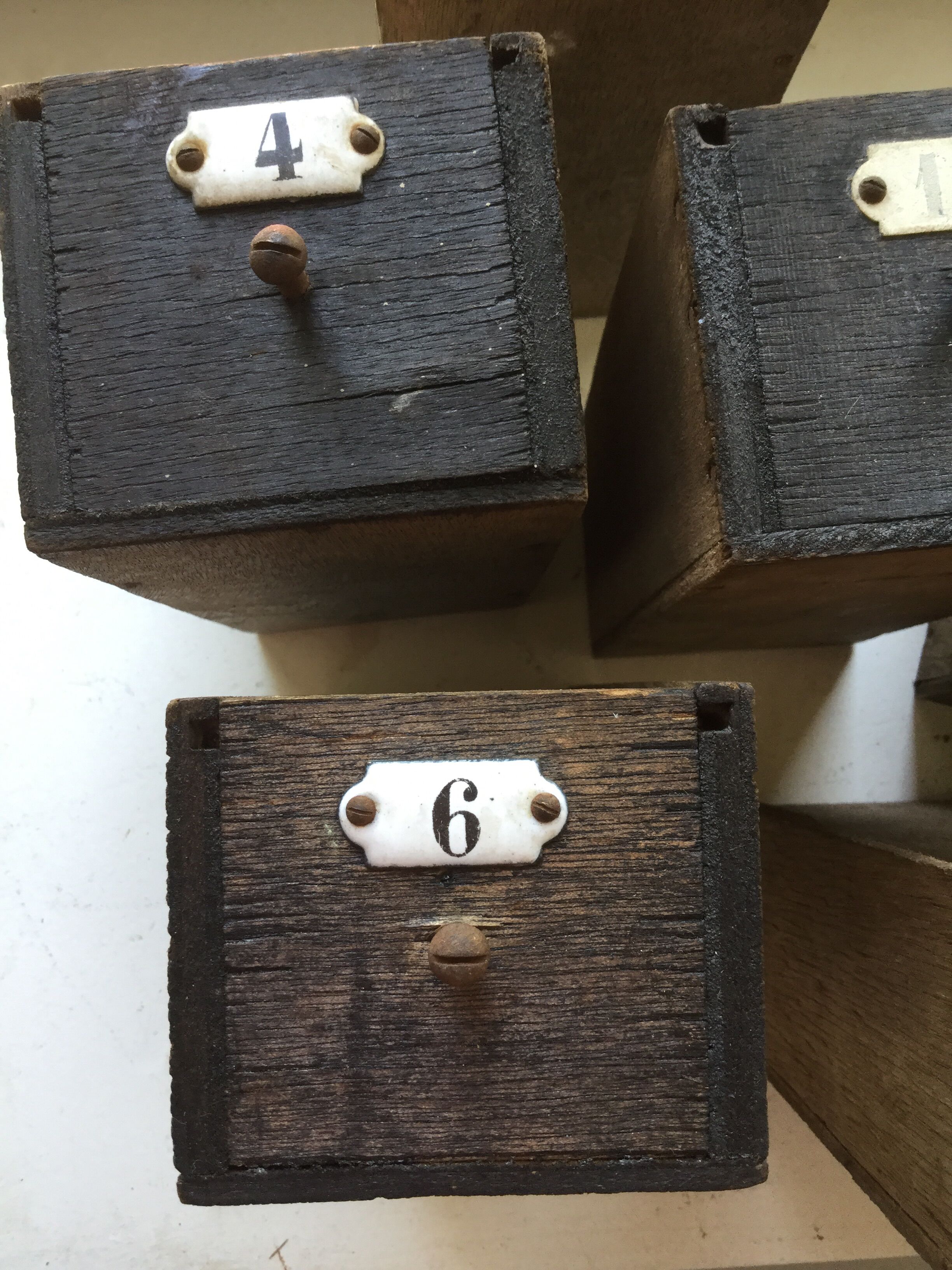 Vintage wooden boxes 50s
