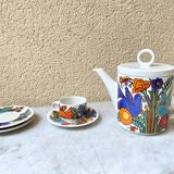 Coffee maker and ceramic coffee cup Villeroy and Boch Acapulco vintage 70s