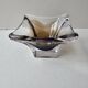 Murano Sommerso transparent brown glass catchall