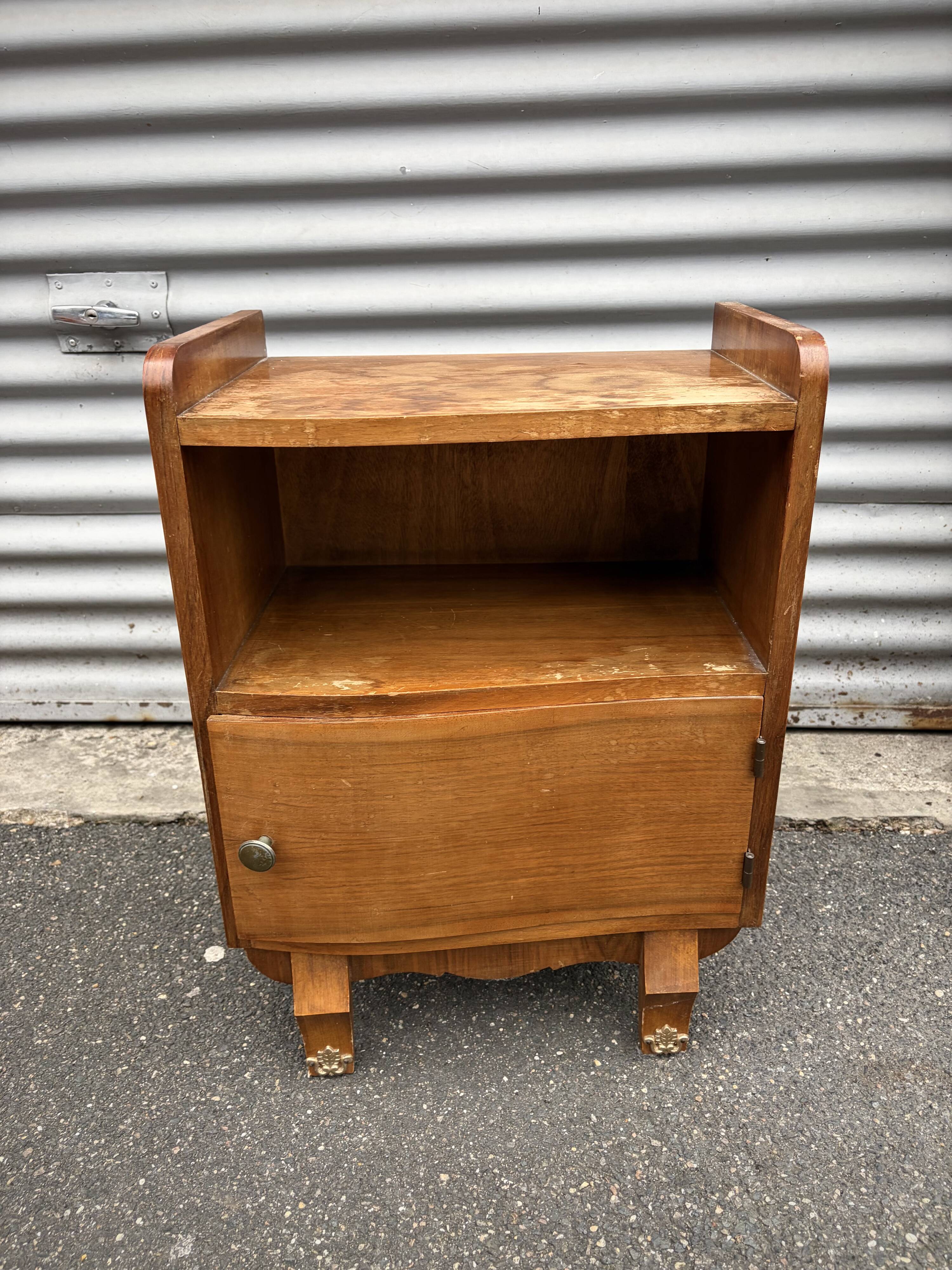 Magnificent Vintage Art Deco Bedside Table from the 1940s | Nightstand to Restore