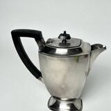 Art Deco, English silver-plated Sheffield ebony jug circa 1930