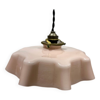Pink opaline draped suspension