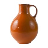 Orange vase with handle