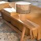 Solid oak farmhouse bench