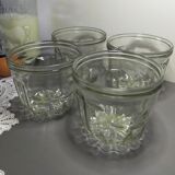 Set of 4 glass cannelé molds
