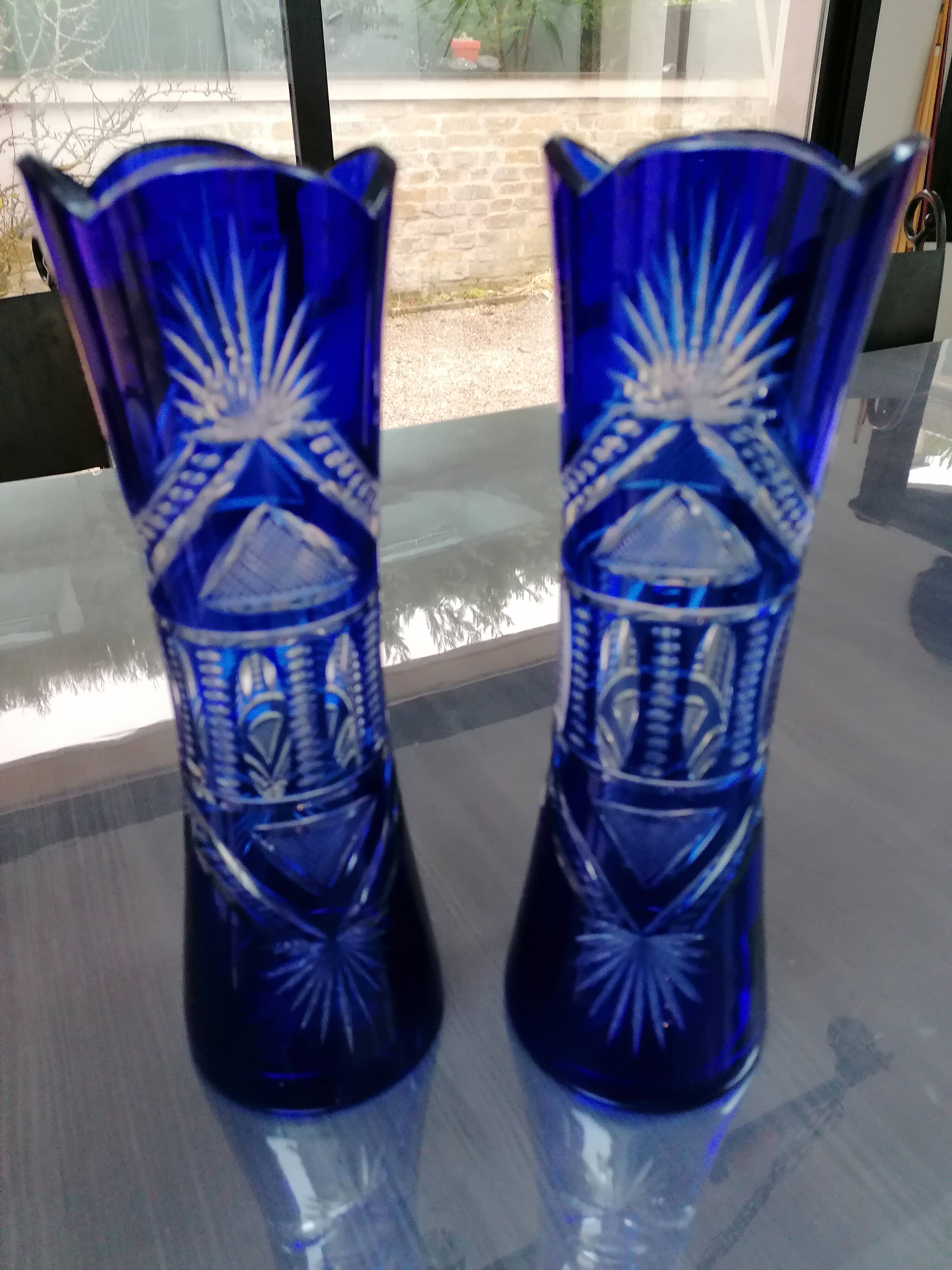 Bohemian crystal vase