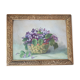 Huile sur isorel bouquet de violettes