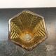 Vintage yellow glass art deco vase