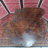 Vintage coffee table, tree-sliced pedestal table