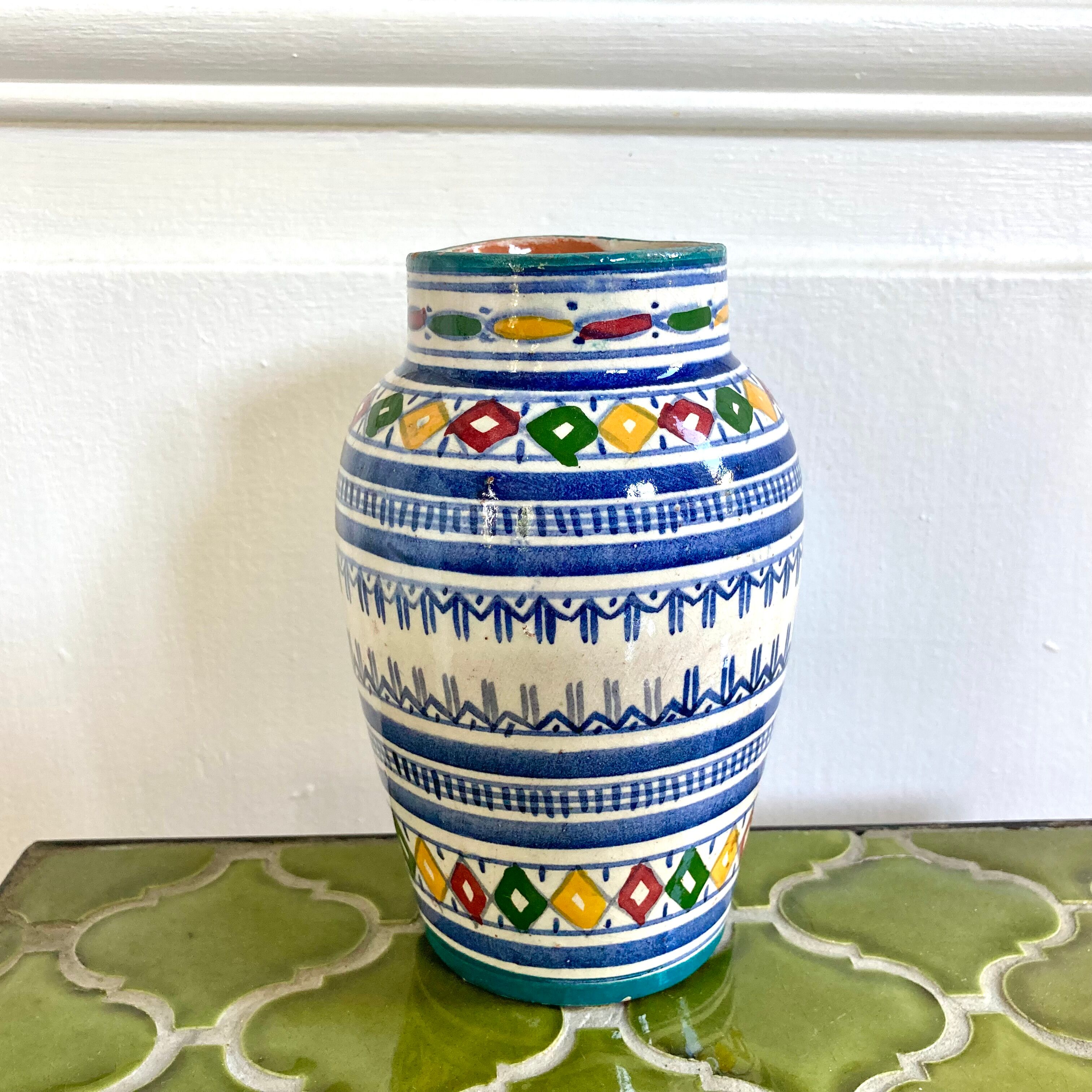 Vintage handmade ceramic vase