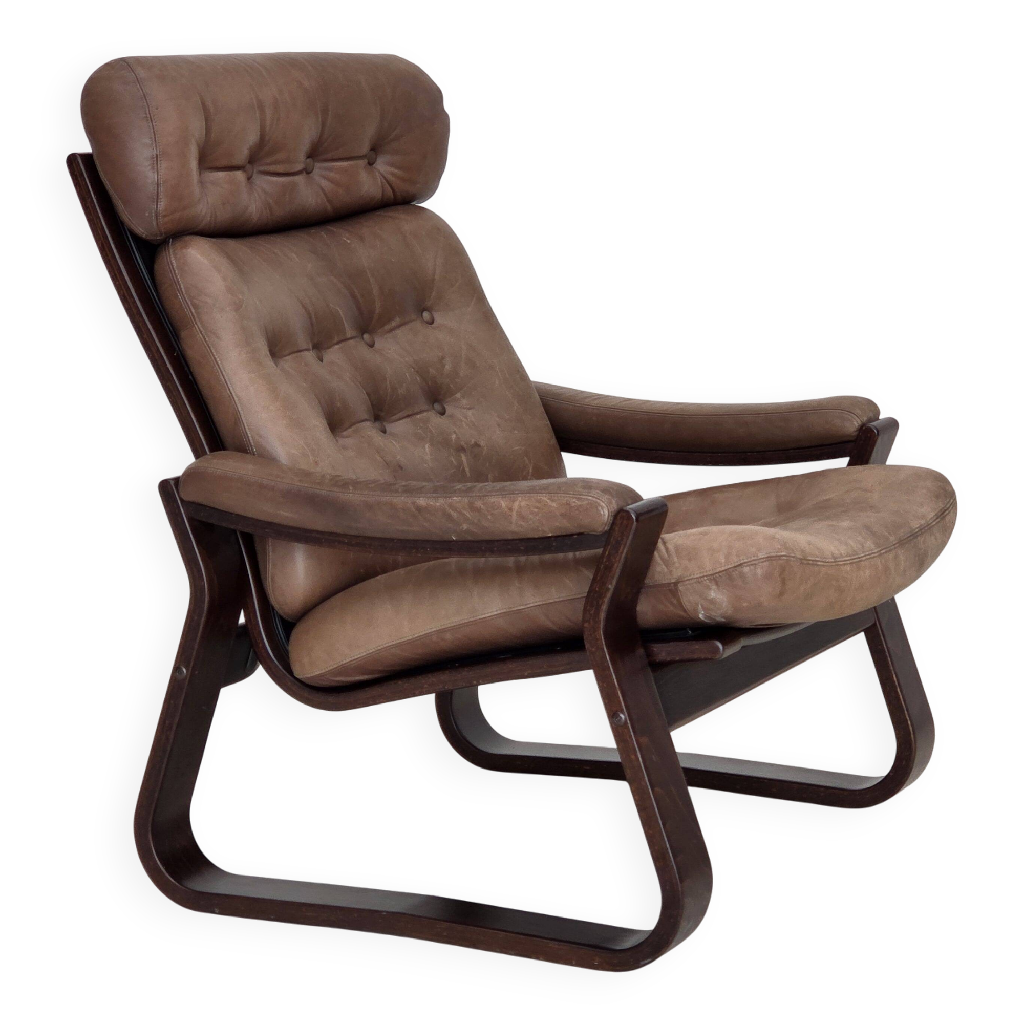 1970s, Danish design by Georg Thams, lounge chair, furniture leather.