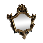 Antique baroque mirror in carved and gilded wood, 19th century