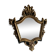 Antique baroque mirror in carved and gilded wood, 19th century