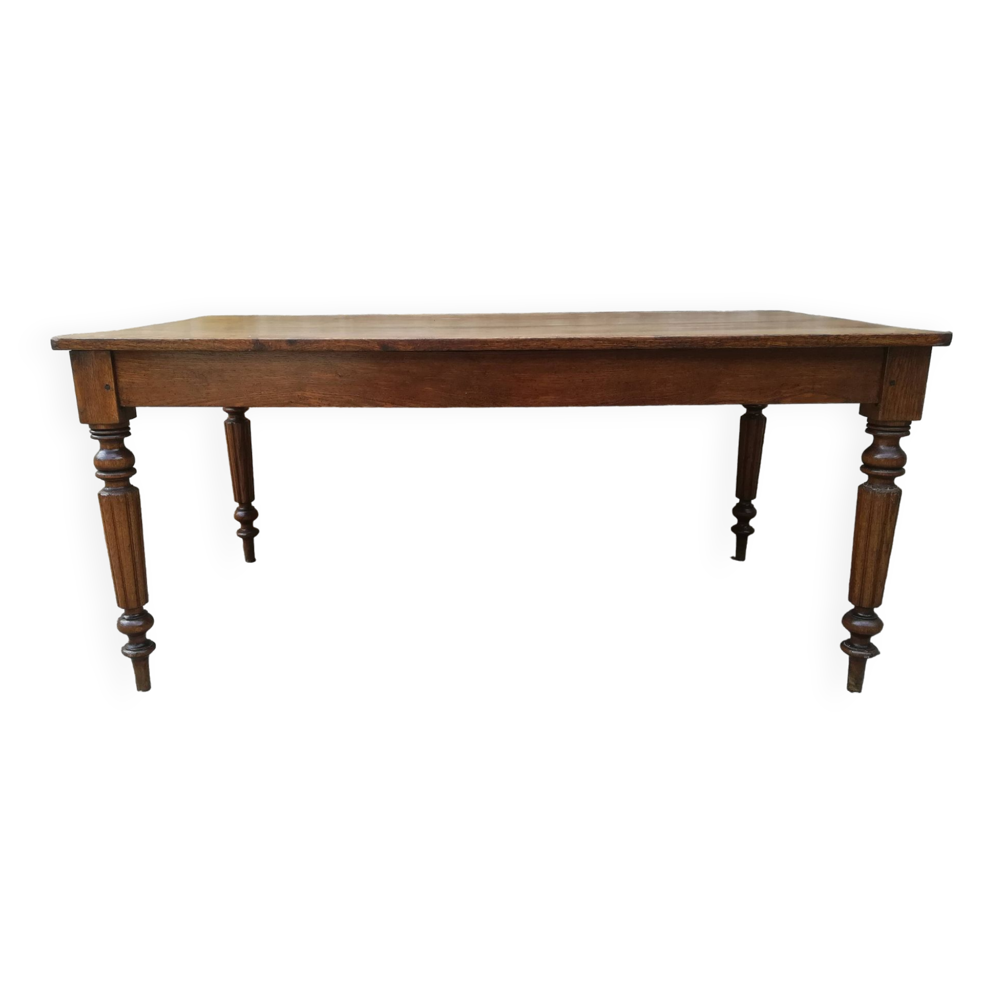 Oak farm table with two extensions