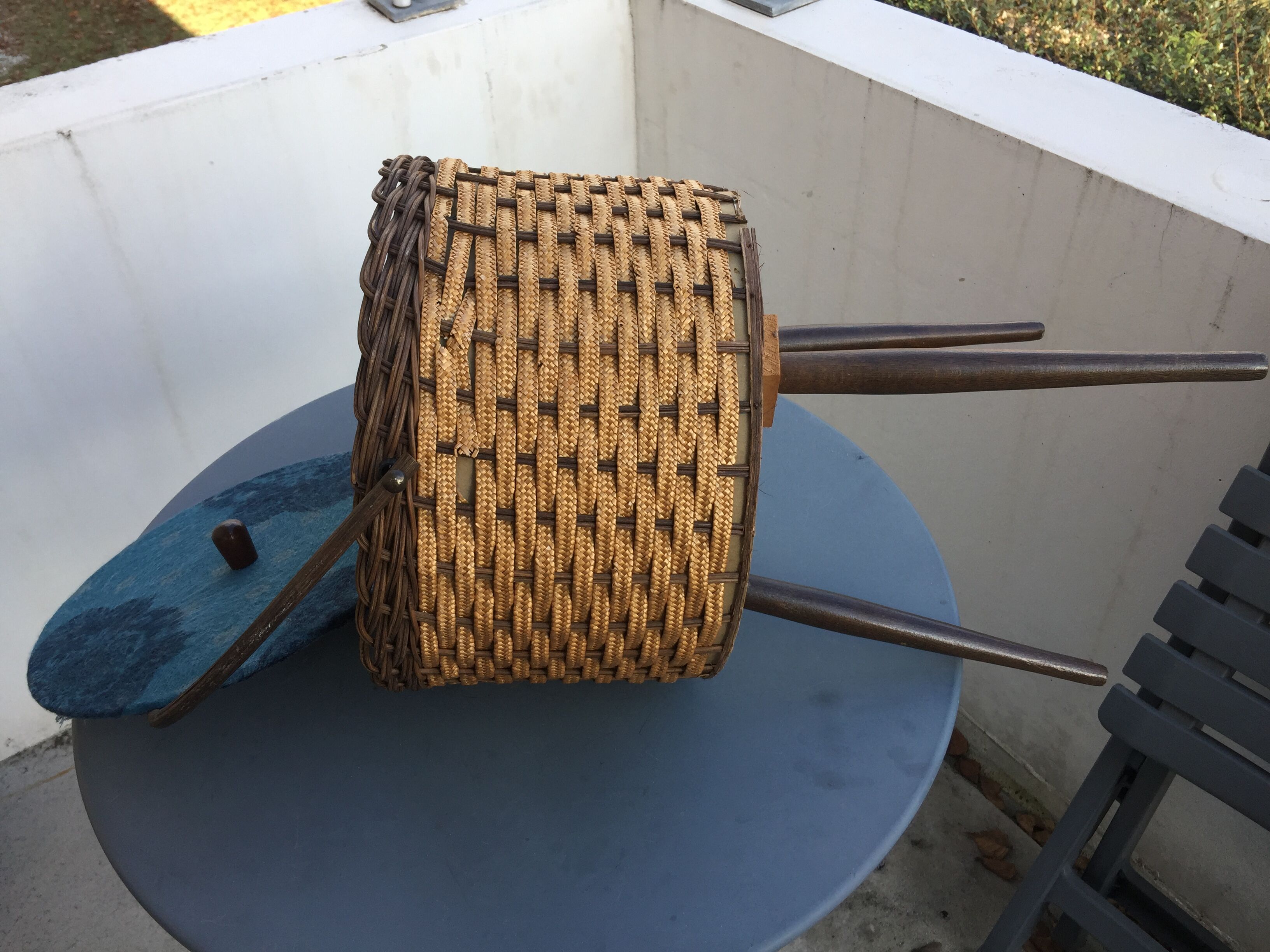 Wicker worker foot compass year 60