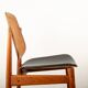 6 Danish chairs in teak, caning and leather, model FD 187 by Arne Vodder.