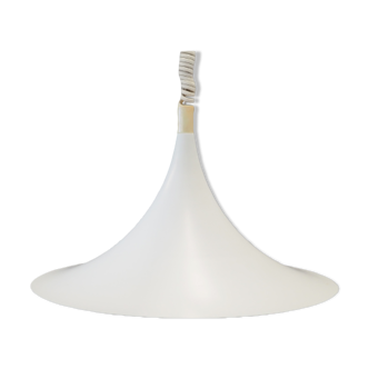 White pendant lamp, Danish design, 1960s, production: Denmark