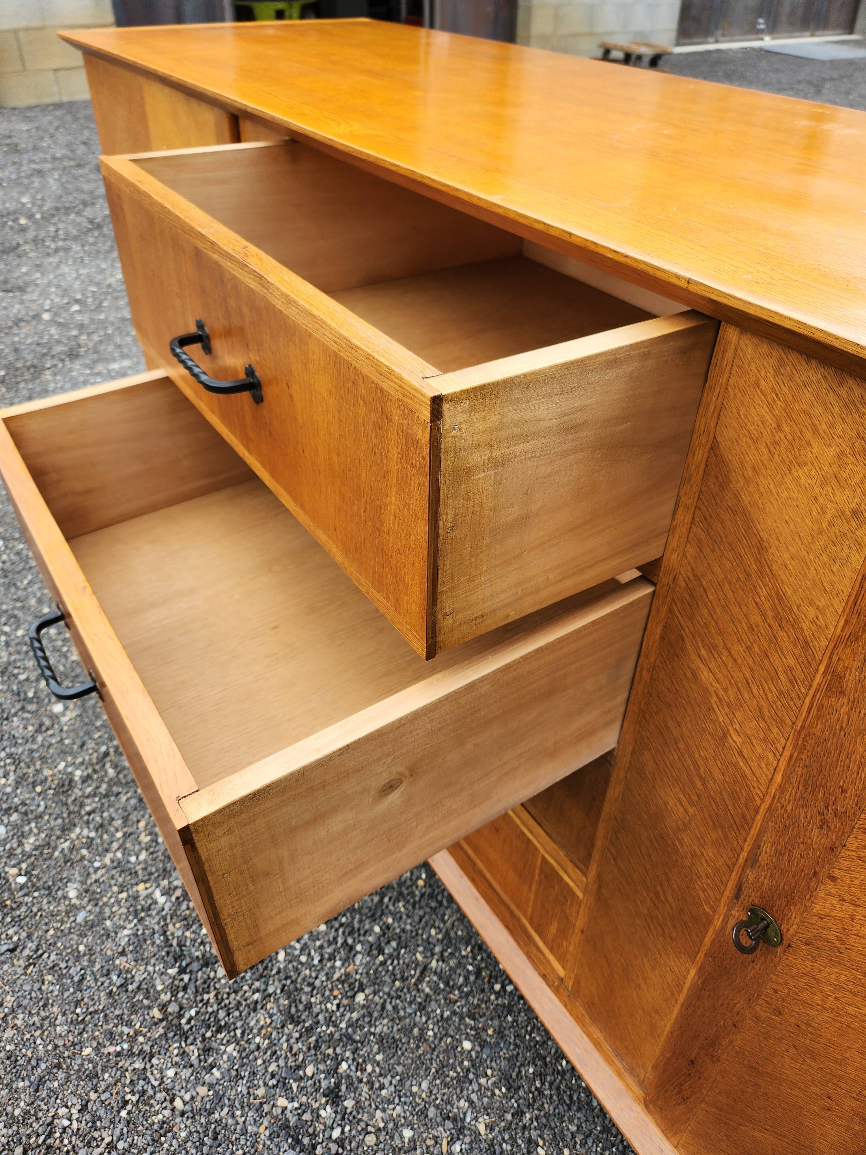 Light oak vintage sideboard