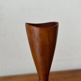 Mid-Century Danish Teak Tulip Candle Holder, 1960s