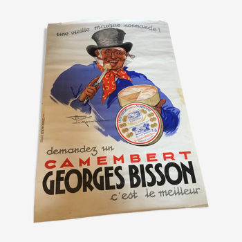 Affiche ancienne Camembert Georges Bisson 1937