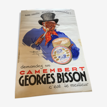Old poster Camembert Georges Bisson 1937
