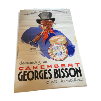 Affiche ancienne Camembert Georges Bisson 1937