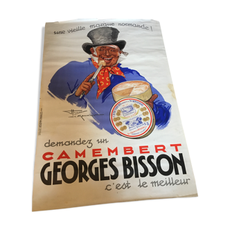 Old poster Camembert Georges Bisson 1937