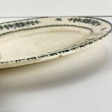 Oval patinated dish "Thermidor" Blue/green iron earth, late 19th century