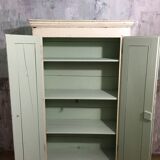 Old wardrobe, aged white patina