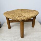 Italian Rush Stool by Lorenzo Forges Davanzati, 1960s