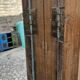 Art Deco mirror in Burmese teak