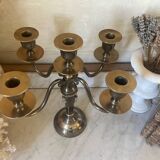 Two-tone solid brass chandelier