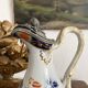 Antique polychrome porcelain jug, Orientalist decoration.