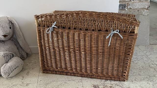 Vintage Rattan Chest Basket