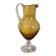 Vintage Bohemian Crystal Pitcher Jug Vcelnicka Orange Smoke